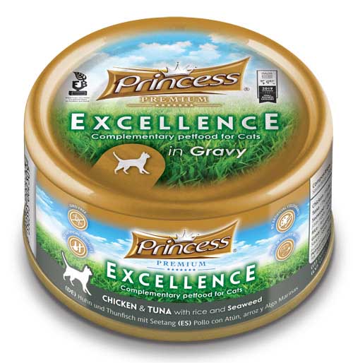 Princess Premium Excellence Пиле и риба тон с ориз и водорасли